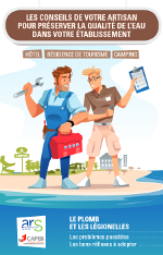 Couverture Guide Capeb qualité de l'eau à destination des établissments de tourisme (septembre 2014)