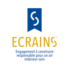 Logo Ecrains : Engagement à Construire Responsable pour un Air INtérieur Sain