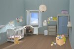 chambre de bébé en grand format (nouvelle fenêtre)